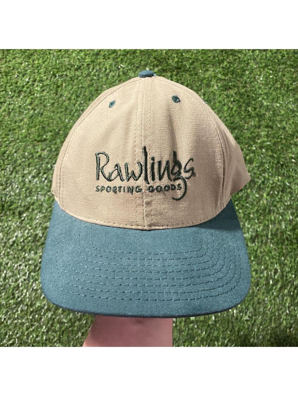 Vintage 90’s Rawlings tan and green baseball cap